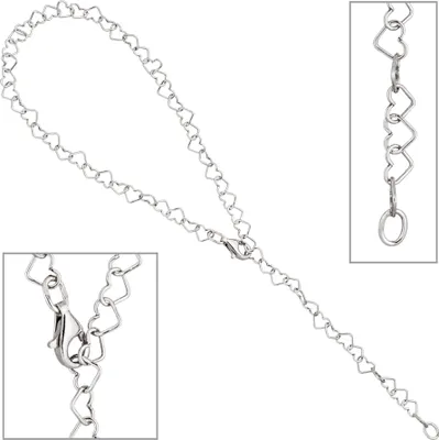 Produktbild von JOBO Fußkettchen Fußkette mit Anhänger Herz 925 Sterling Silber 27 cm Silberkette