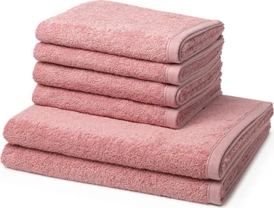 Produktbild von Ross Vita 4 X Handtuch 2 X Duschtuch im Set Weiches Material mit hohem Flächengewicht, Modische Farben für frische Akzente, Elegante Bordüre und Logo-Stickerei