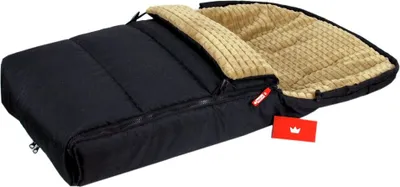 Produktbild von BABYLUX Fußsack 90cm MINKY Kinderwagen Buggy Babyschale Schwarz + Beige