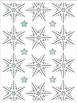 Produktbild von MINTAY KREATIVA  Mixed Media Schablone STENCIL - Snowflakes 2