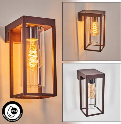 Produktbild von Nardò Außenwandlampe aus Metall/Glas in Rostfarben/Klar