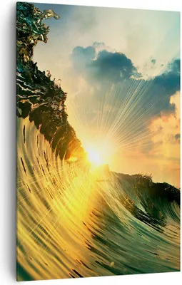 Produktbild von Bild auf Leinwand - Leinwandbild - Einteilig - Meer Welle Wasser - 80x120cm - Wand Bild - Wanddeko - Wandbilder - Leinwanddruck - Wanddekoration - Leinwand bilder - Wandbild - PA80x120-3943