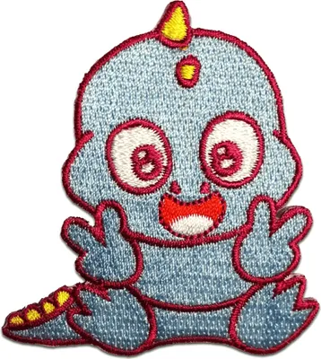 Obrázek produktu pro Dětský drak - nášivka, nažehlovací nášivka, nášivka, nášivky, k nažehlení, velikost: 6,0 x 6,0 cm