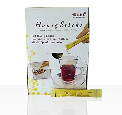 Obrázek produktu pro Hellma Medové tyčinky Květinový med ideální do čaje, kávy a müsli 100 kusů