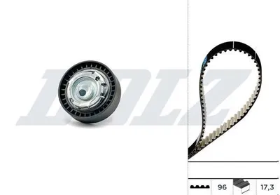 Produktbild von DOLZ SKD085 Zahnriemensatz für RENAULT KANGOO Express (FW0/1) 96-Zähne
