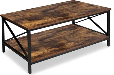 Obrázok produktu pre RUSTIC KÁVOVÝ STÔL LOFT KOVOVÁ PODSTAVA 100x55 cm