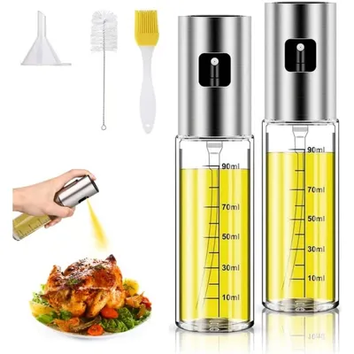 Produktbild von Ölsprüher 2er Set für die Küche – Ölsprühflasche & Ölspender für Heißluftfritteuse, Salat, Backen & Grillen