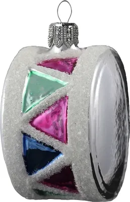Produktbild von Bunter, beleuchteter Christbaumschmuck aus Glas, 6,5 cm Durchmesser