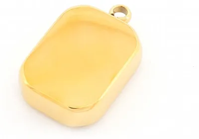 Produktbild von Vintageparts Barren Anhänger 15mm Edelstahl 304 18K IP-Gold