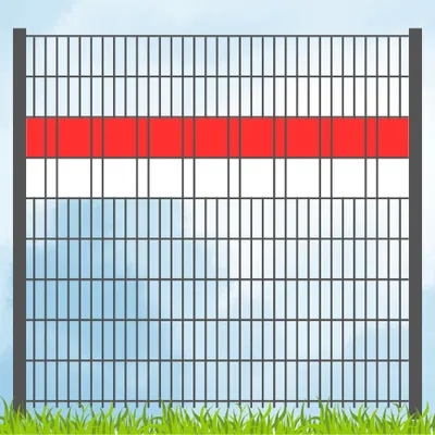 Produktbild von Sichtschutzstreifen in Vereinsfarben - Set ROT-WEISS Volle Streifenbreite