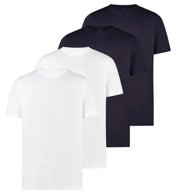 Produktbild von LERROS 4er Pack Basic T-Shirt Reine Baumwolle, Pflegeleicht  und atmungsaktiv, Normale Passform