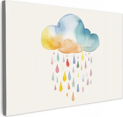 Produktbild von Wanddeko 90x60 cm - Kinder - Wolke, Deko, Deko Wohnzimmer, Bilder, Wanddeko