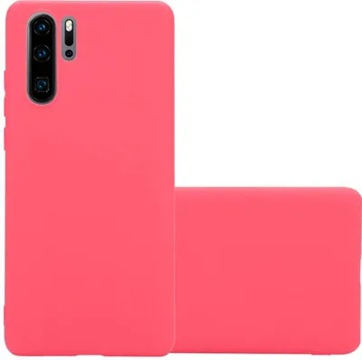 Produktbild von Cadorabo Hülle für Huawei P30 PRO Schutzhülle in Rot Handyhülle TPU Silikon Etui Case Cover