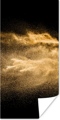 Produktbild von MuchoWow® Poster Sand - Gold - Schwarz - Luxus - Kunst 60x120 cm - Wandschmuck