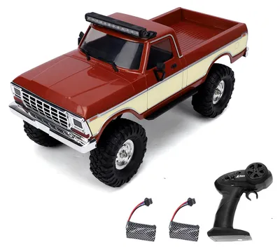 Produktbild von RC-Geländewagen, Maßstab 1:16, ferngesteuerter Pickup mit 2,4-GHz-Fernsteuerung und LED-Beleuchtung, RC-Crawler mit Allradantrieb für Erwachsene und Anfänger, orange