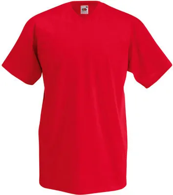 Produktbild von Fruit of the Loom - Valueweight V-Neck T - Red - M