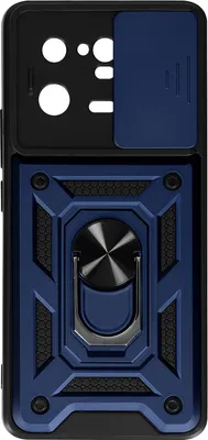 Immagine prodotto di Avizar, custodia in silicone per Xiaomi 13 Pro con anello metallico, blu notte