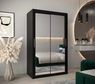 Obrázok produktu pre Skriňa s posuvnými dverami v šírke 120 cm TIMEA 3 - čierna