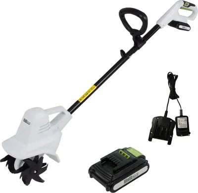 Produktbild von Akku Bodenhacke 20V/2.0Ah mit Akku und Ladegerät 19 cm Arbeitsbreite 24 Klingen 15,5 cm Arbeitstiefe Motorhacke