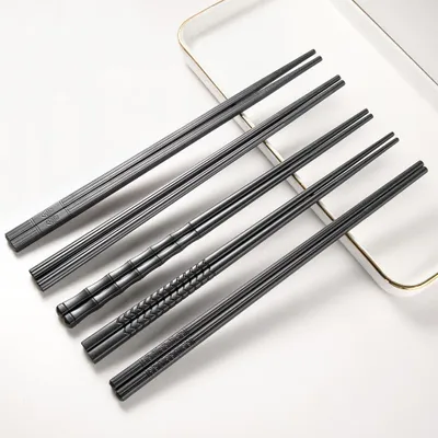 5 Paar spülmaschinenfeste Glasfaser-Esstäbchen, japanisch, 23,5 cm
