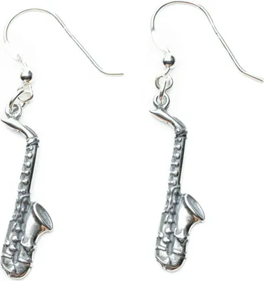 Produktbild von Saxofon Ohrringe Miniblings Hänger Musik Instrument Echtsilber 925 er Sterling