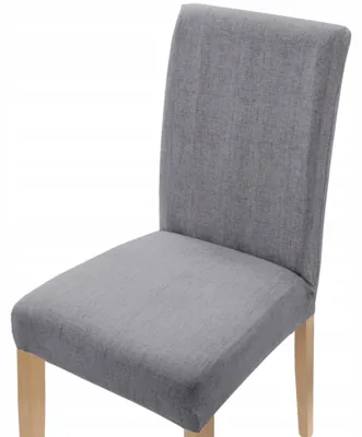 Produktbild von 1 Stück Stuhlhussen Elasthan - Grau Melange - Stuhlbezug Esszimmer - Passend für Henriksdal Harry Stühle