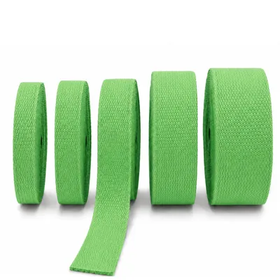 Produktbild von 5 Meter Baumwoll-Gurtband Hellgrün 20 mm für Taschen, Gürtel & Nähprojekte