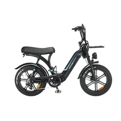 Produktbild von OUXI Q8 Elektrisches Fatbike - Niedriger Einstieg - 20 Zoll - 250W Motor - 7 Gänge - 85 km Reichweite - Hydraulische Scheibenbremsen - Schwarz