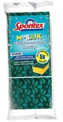 Zdjęcie produktu dla Spontex 19411056, Zielony, Żółty, Prostokątny, Kuchnia, Pranie ręczne, Wzór, 86 mm
