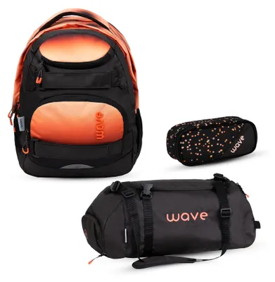 Produktbild von Wave Wave Infinity Move Schulrucksack Set 3 tlg. "Gradient Blooms"