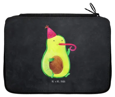 Produktbild von Mr. & Mrs. Panda Mäppchen Avocado Feier - Kreidetafel - Geschenk, Fete, Gute Laune, Geburtstag, Party, Schlampermäppchen, Bleistiftetui, Federtasche, Etui, Schreibmappe