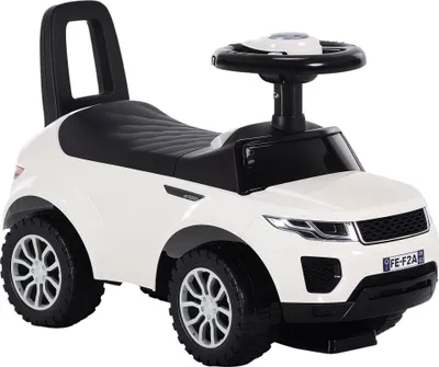 Image de HOMCOM Porteur enfant véhicule à pousser, porteur bébé avec klaxon, compteurs factices et coffre à jouets pour enfants de 12 à 36 mois, blanc