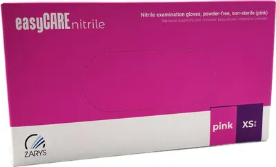Obrázek produktu pro ZARYS Nitrilové rukavice bez pudru, 100 ks, růžové – XS