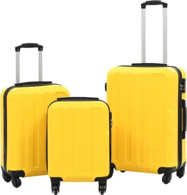 Produktbild von Hartschalen-Trolley-Set 3 Stk. Gelb ABS