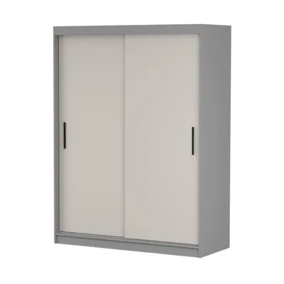 Produktbild von Schwebetürenschrank Kleiderschrank Schrank Schlafzimmerschrank Vista 04 K Grau/Kaschmir ohne Spiegel 150 cm