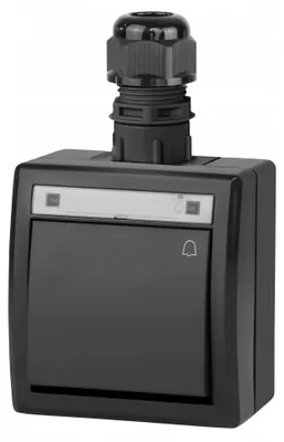 Image de Aquant 2K Bouton Poussoir Sonnette N/T Ip65 Anthracite 5005-67