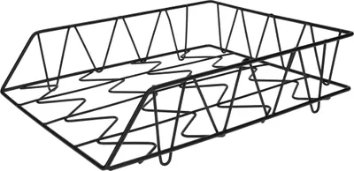Produktbild von QUVIO Briefablage - Schreibtisch-Organizer - Briefhalter - Postablage - Büro-Briefablage - Schreibtisch-Organizer - Zeitschriftenständer - Geeignet für A4-Format - Stapelbar - Metall - Schwarz