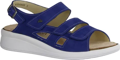 Produktbild von Finn Comfort Pinto Damensandale, bequem, Leder, Atoll (Blau), Wechselfußbett - Marken Finn Comfort, Blau, leder (orida)