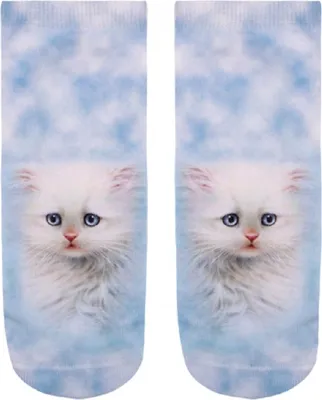 Produktbild von Socken Kätzchen, hellblau, Einheitsgröße, Strümpfe Socke, Katze Katzen