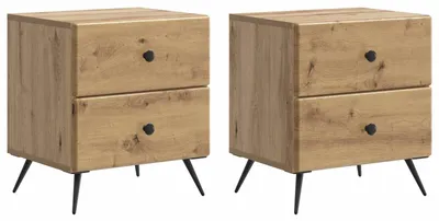 Produktbild von Nachttisch 2 pcs Artisan-Eiche 43 x 34,5 x 47,5 cm