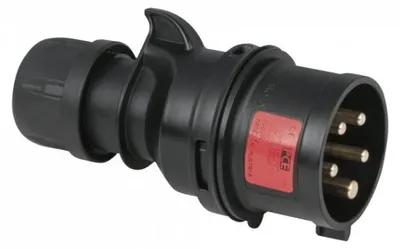 Obrázok produktu pre PCE CEE 16 A/400 V 5-pólová zástrčka čierna - IP44
