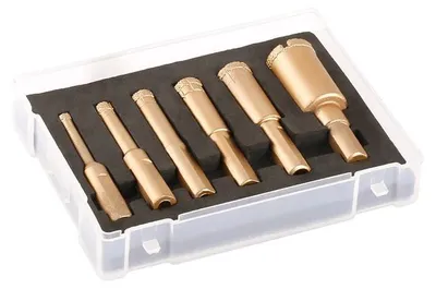 Obrázek produktu pro Sada vrtacích korunek FESTA diamant 6,8,10,12,14,20mm 24798