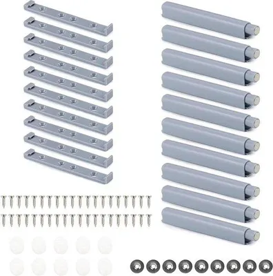 Productafbeelding van Famanu Duw-om-te-open deuropeners, 10 stuks - Magnetische deuropeners met softclose-functie