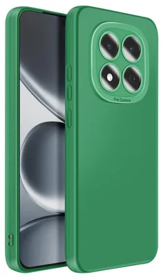 Obrázek produktu pro Avizar, silikonové pouzdro s vyvýšeným okrajem pro fotoaparát pro Xiaomi Redmi Note 15 Pro 5G, zelené
