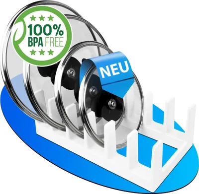 Produktbild von Topfdeckel-Organizer / Topfdeckelhalter / Pfannenhalter mit 6 Fächern – Aufbewahrung für die Schublade