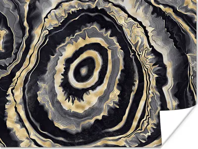 Produktbild von MuchoWow® Poster Achat - Gold - Geodestin - Marmor 120x90 cm - Wandbild