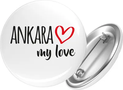 Produktbild von Huuraa Button Ankara my love 59mm rund mit Sicherheitsnadel Ansteckbutton Geschenkidee
