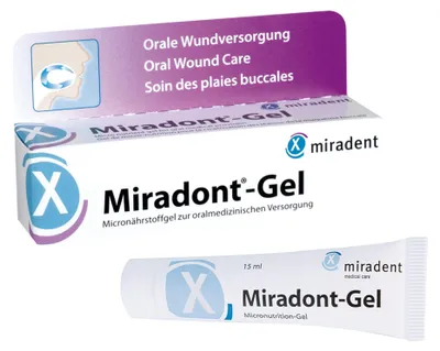 Image de Miradent Miradont Gel pour muqueuse buccale irritée et stressée, 15 ml de gel