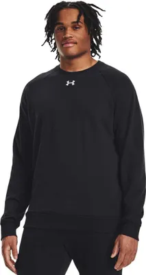 Image de Under Armour Ua Rival Fleece Crew - noir, Größe:XS