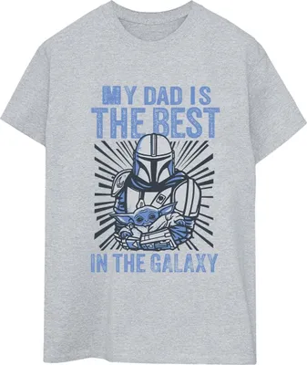 Produktbild von Star Wars - "Mandalorian Best Dad" T-Shirt für Damen BI46004 (S) (Grau)